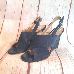 Banana Republic Blue Suede Strappy Sandals 6M